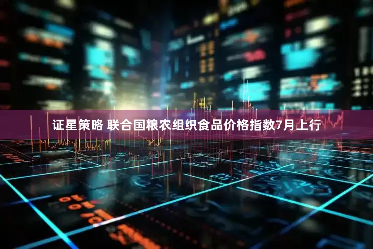 证星策略 联合国粮农组织食品价格指数7月上行
