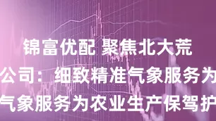 锦富优配 聚焦北大荒｜友谊分公司：细致精准气象服务为农业生产保驾护航